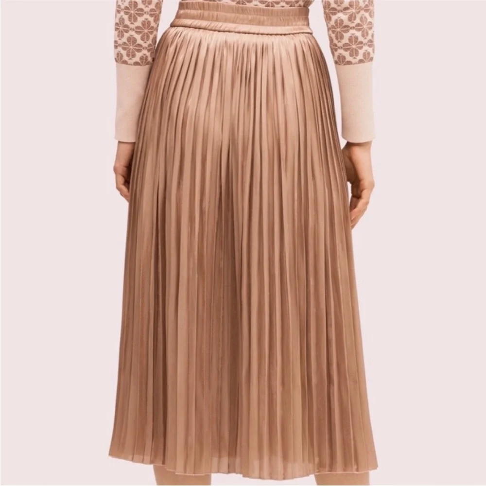 kate spade Pleated Midi Skirt in Camel